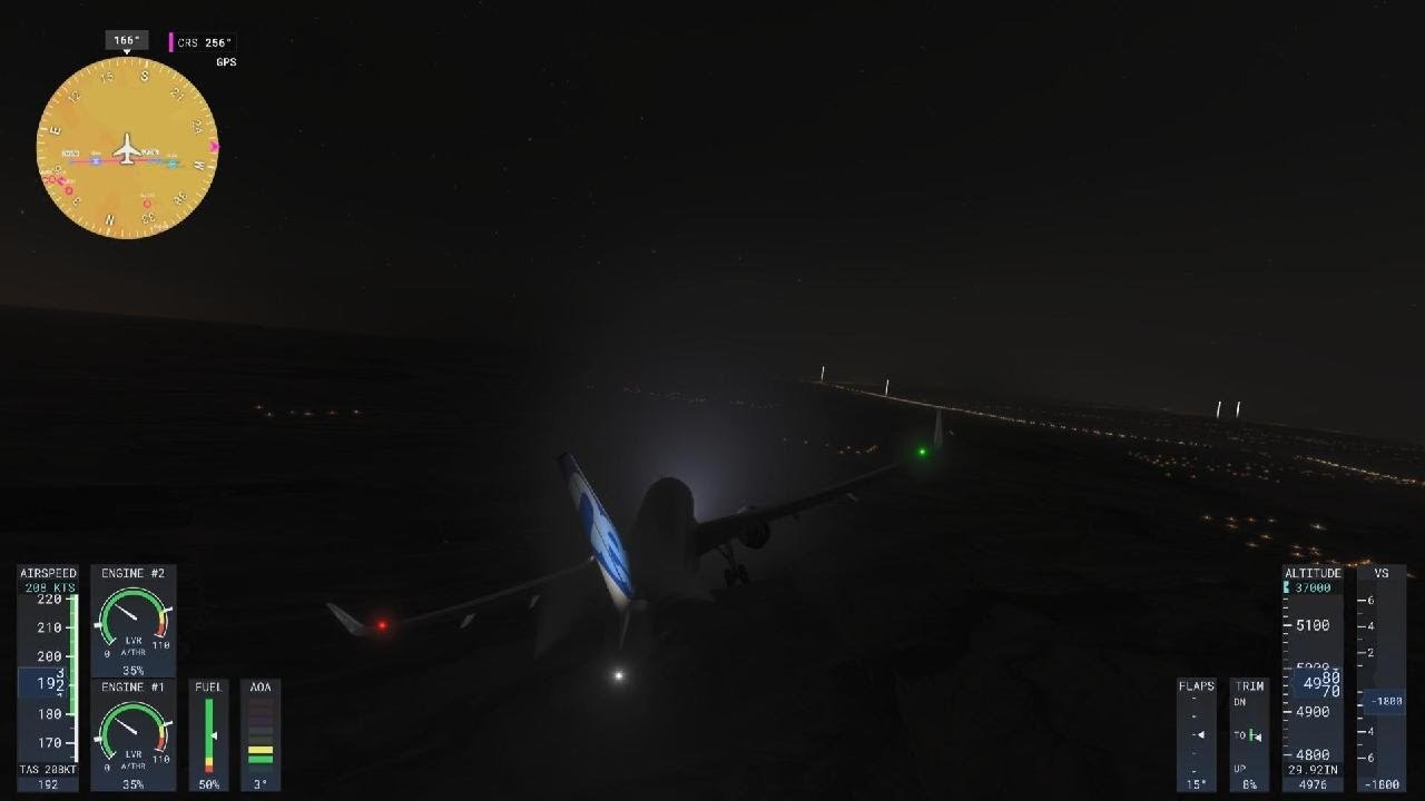 Airbus A320neo Night Landing at QAIA | High-Altitude Approach to Smooth Touchdown