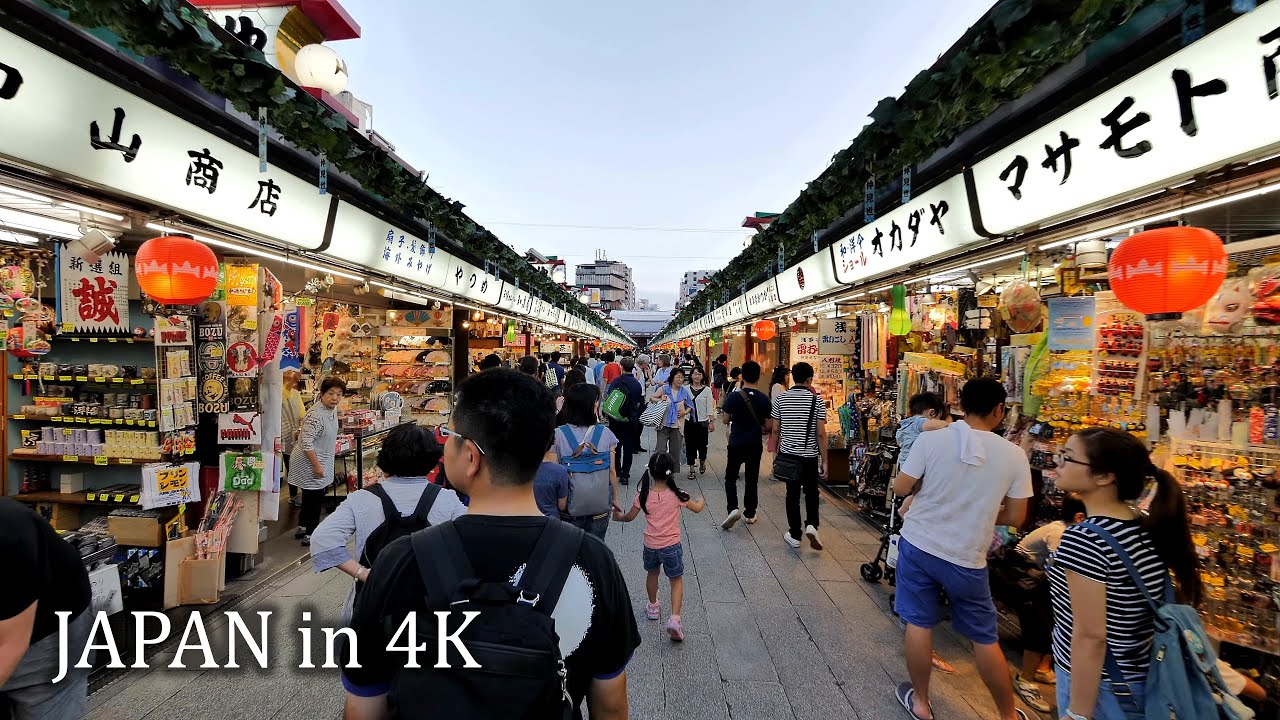 【4K】Вечерняя прогулка по Асакуса и к Скайтри