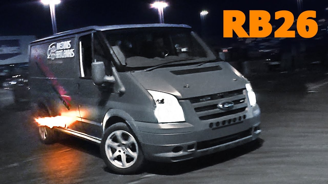 RB26dett Ford Transit van DRIFT!