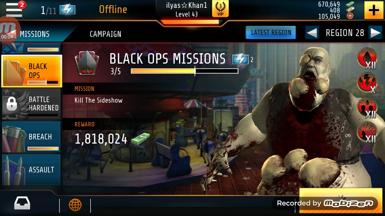 Kill Shot Bravo Region 28=4 Black Ops Mission Complete