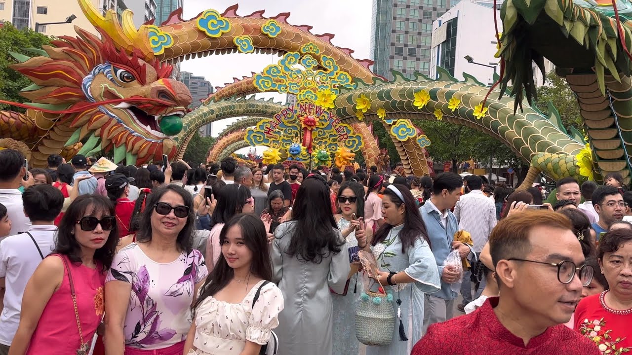 Nguyen Hue Walking Street - Vietnam Lunar New Year 2024