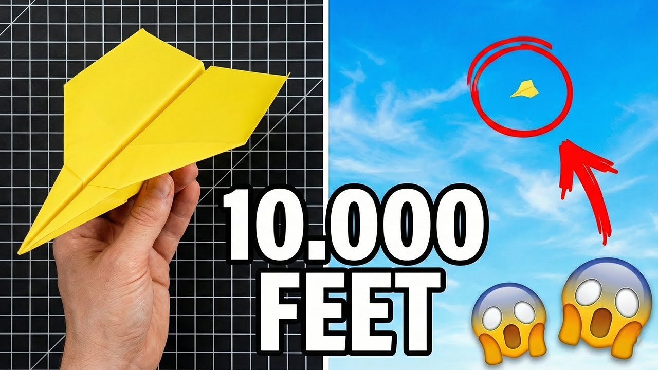 Как сделать бумажный самолетик, который летит на 10000 футов ✈️