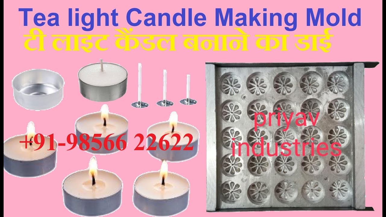 Fancy Tea light Candle Making Machine | Designer Candle Making Moulds