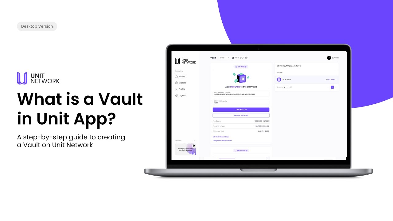 What is a Vault  in Unit Network?