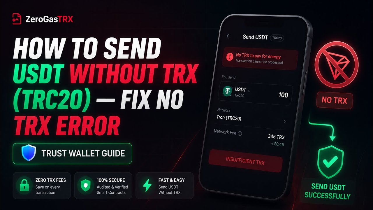 How to Send USDT Without TRX (TRC20) &mdash; Fix No TRX Error | Trust Wallet Guide