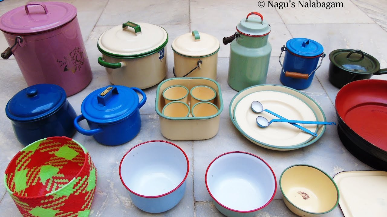 Chettinad Kitchen Vessels/Traditional Karaikudi Utensils/Old and Traditional Kitchen Wares