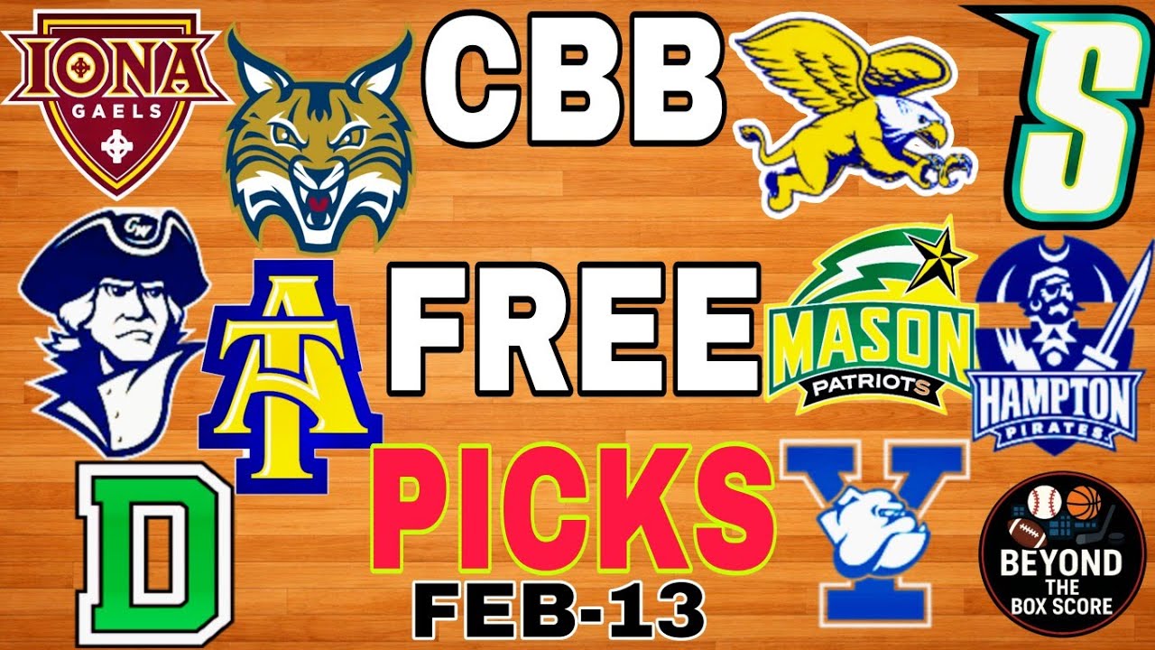 🔥 College Basketball Picks Today 2/13/26 | Top CBB Free Picks & Winning Parlay Alerts