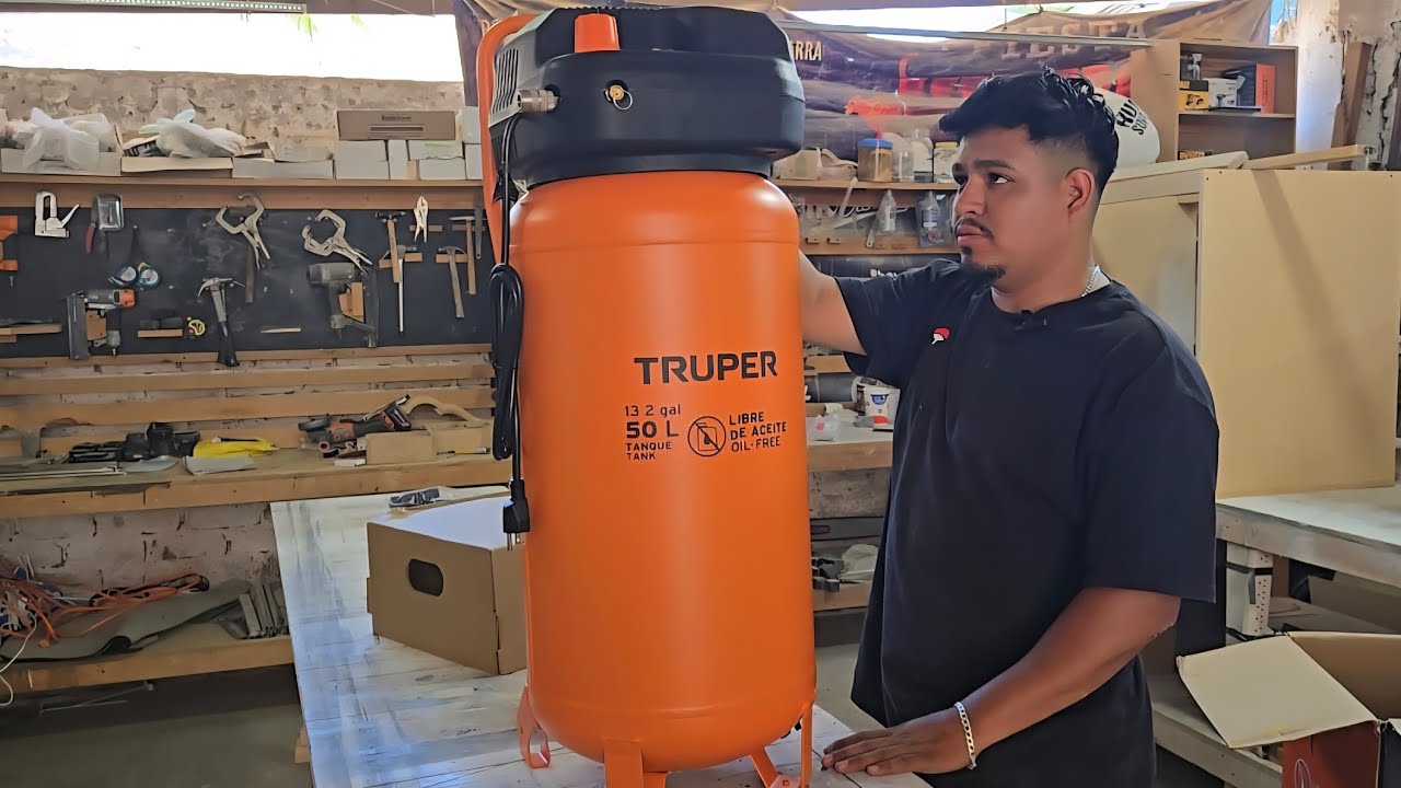 Compresor Truper 50L libre de aceite.   