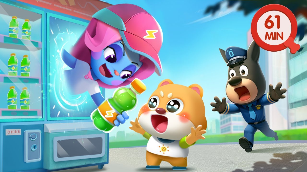 Drink Vending Machine | Kids Cartoon | Safety Tips | Sheriff Labrador Detective Cartoon