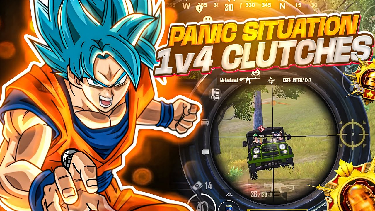 Panic Situation 🥵 Impossible 1v4 Clutch BGMI | 60 FPS Action🎬