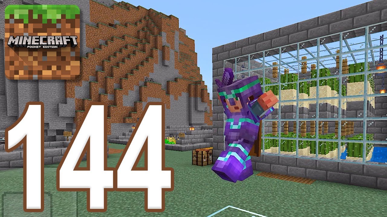 Minecraft Pocket Survival - Gameplay Walkthrough Part 144 - Cactus Farm Completed (iOS, Android)