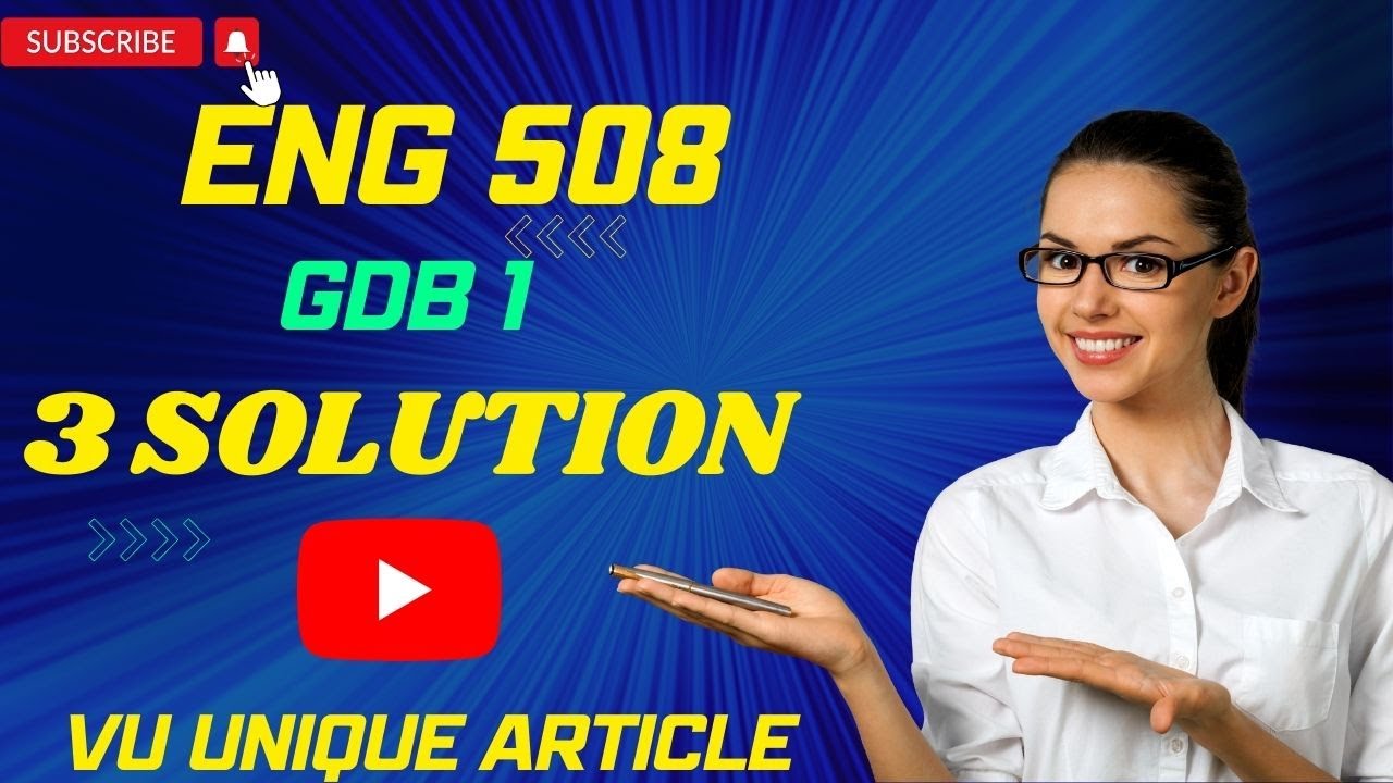 ENG508 GDB 1 Solution 2023 / ENG508 GDB 100%  Solution Spring 2023/ ENG508 Spring 2023