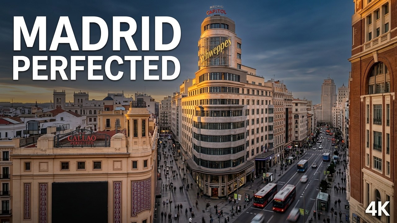 MADRID WALKING TOUR  - 🚶🏻‍♂️ PASEO por [GRAN VIA 4K]