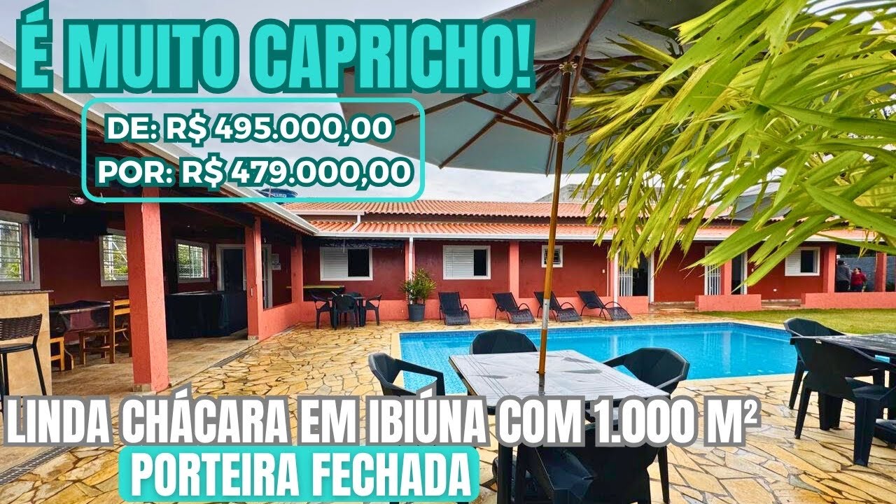 (VENDIDO)🏡Linda chácara 1000 m² PORTEIRA FECHADA por apenas 479.000,00 Ibiúna/SP 