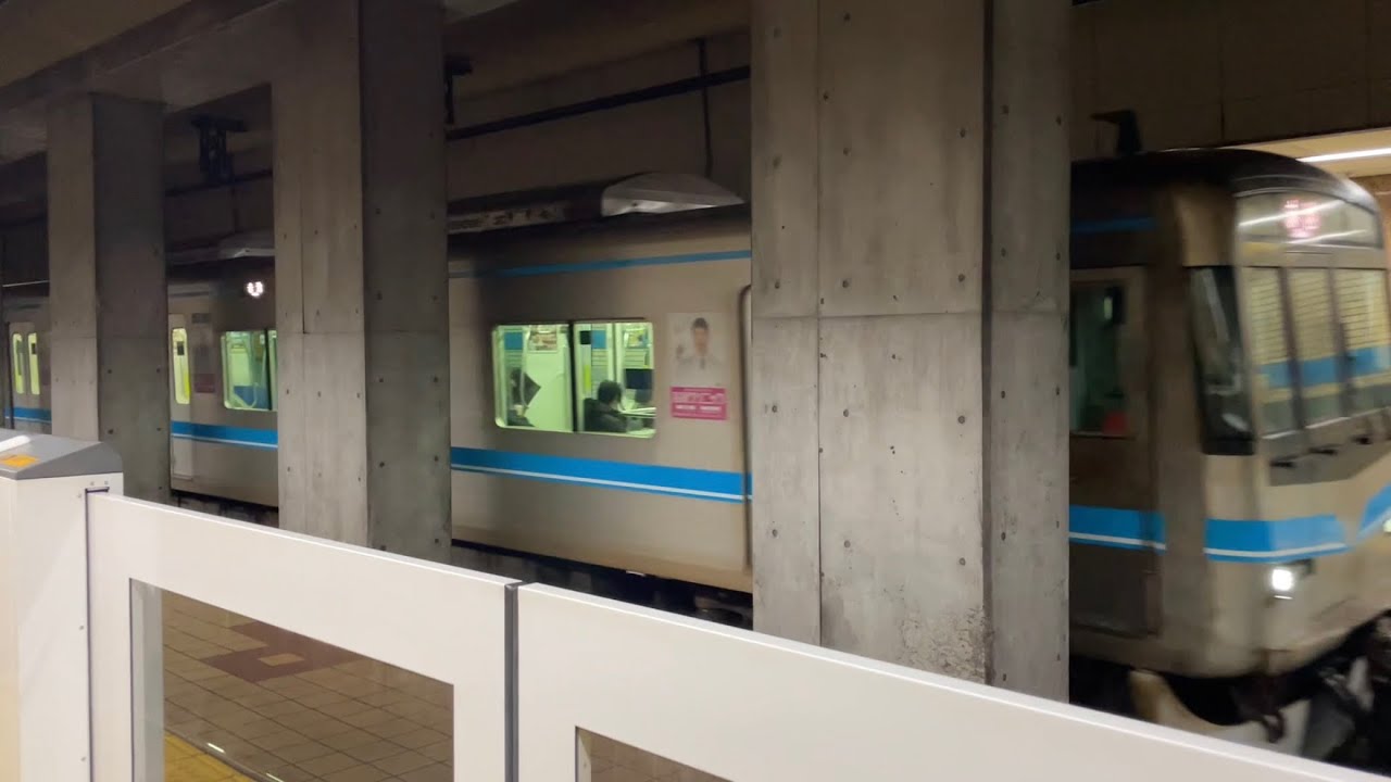 【60FPS】名古屋市営地下鉄鶴舞線を1時間観察　名古屋市交通局庄内緑地公園駅　N3000系　3050系　名古屋鉄道100系　200系