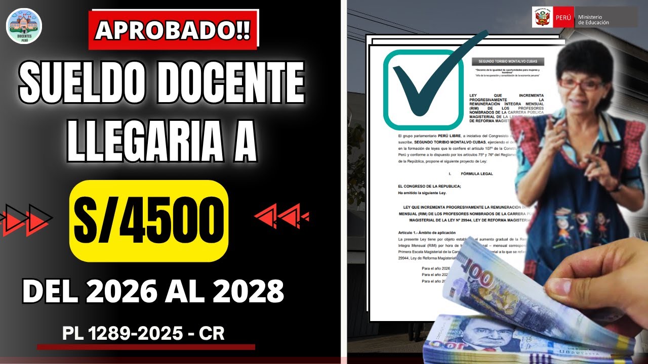 𝐀𝐏𝐑𝐎𝐁𝐀𝐃𝐎!! 𝐒𝐔𝐄𝐋𝐃𝐎 𝐃𝐎𝐂𝐄𝐍𝐓𝐄 𝐋𝐋𝐄𝐆𝐀𝐑𝐈𝐀 𝐀 𝐒/.𝟒𝟓𝟎𝟎 || 𝐄𝐗𝐏𝐋𝐈𝐂𝐀𝐂𝐈𝐎́𝐍 𝐃𝐄 𝐋𝐎 𝐀𝐏𝐑𝐎𝐁𝐀𝐃𝐎 𝐏𝐎𝐑 𝐋𝐀 𝐂𝐎𝐌 𝐃𝐄 𝐄𝐃𝐔𝐂𝐀𝐂𝐈𝐎́𝐍