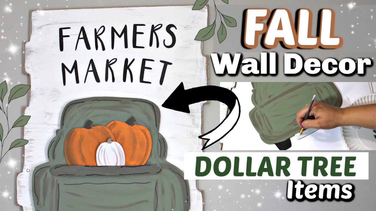 DIY Dollar Tree Fall Wall Decor | Fall Truck Sign | Krafts by Katelyn