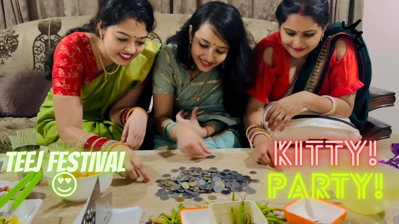 Hariyali Teej Vlog 2022 | Hariyali Teej 2022 | Teej Theme kitty Party | Ladies kitty party Games :)