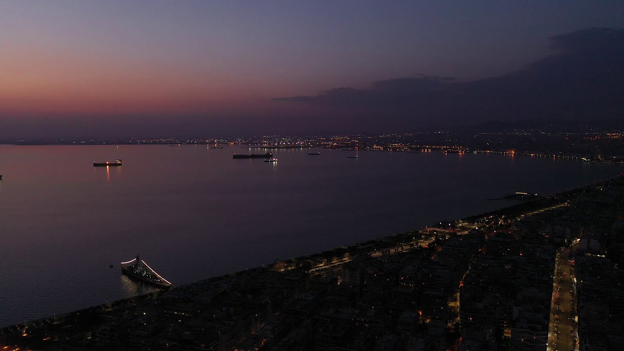 Μετά τη δύση στο Θερμαϊκό #4 (Καραντίνα) (Unedited drone footage)