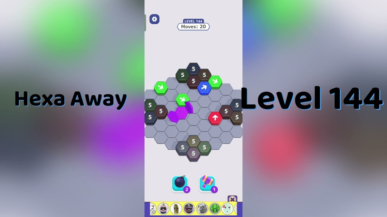 🧠 Hexa Away Level 144 Walkthrough