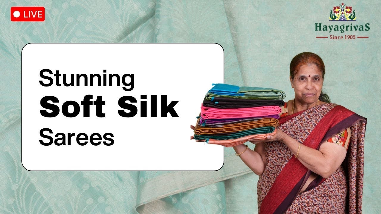 Friday LIVE—Soft Silk sarees for Everyday Sassy Look | Unique Sarees | Elegant and Stunning!!