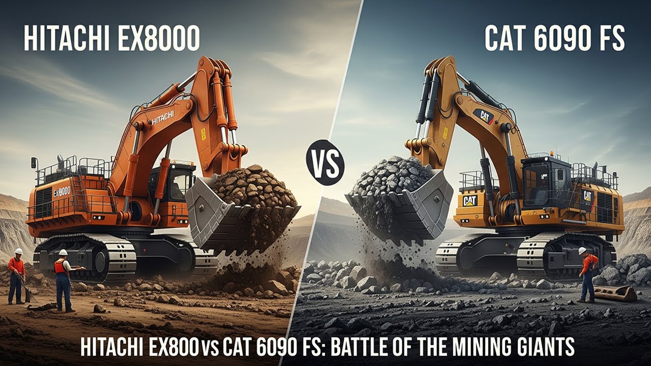 Battle of the Mining Giants: Hitachi EX8000 vs CAT 6090 FS