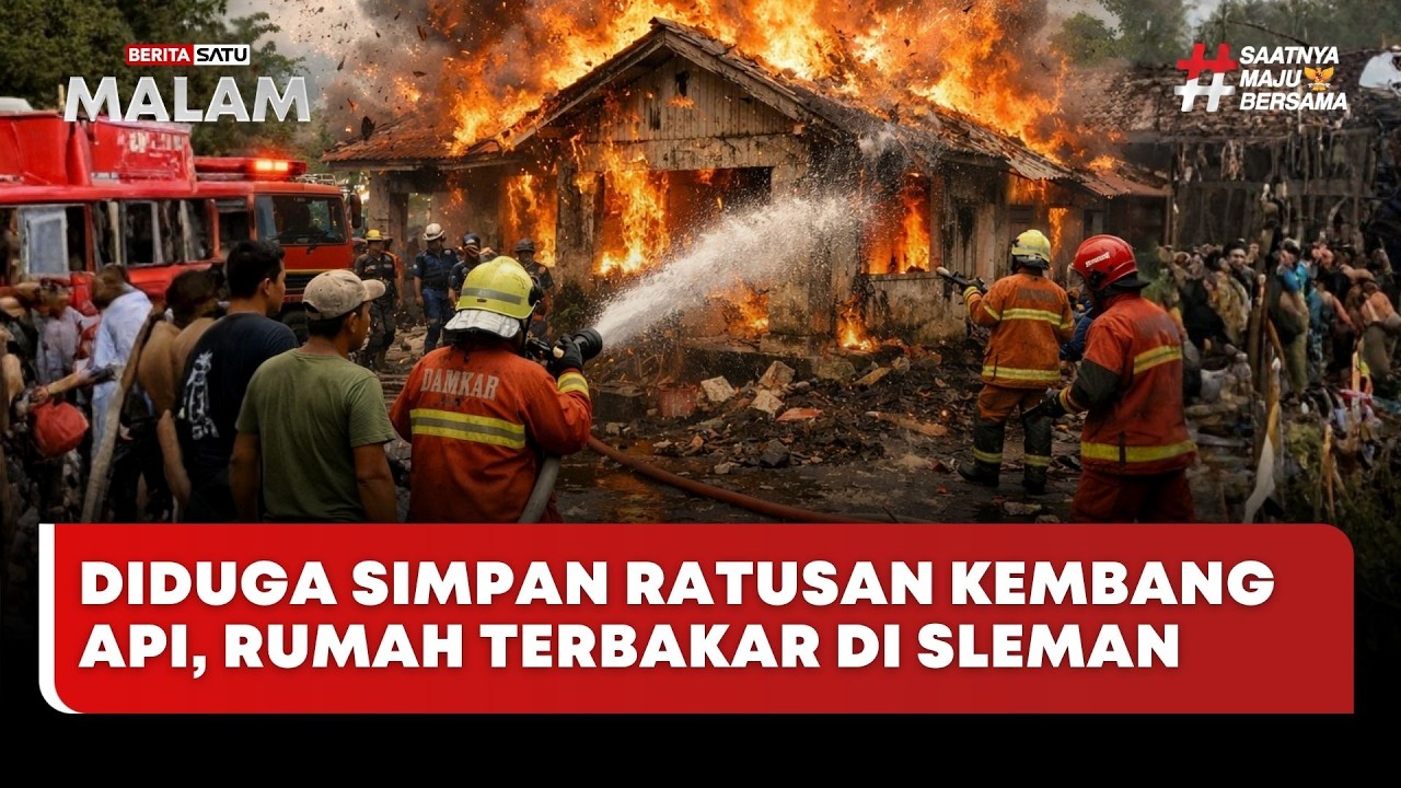 🔴 LIVE | Diduga Simpan Ratusan Kembang Api, Rumah Terbakar Di Sleman - Beritasatu Malam