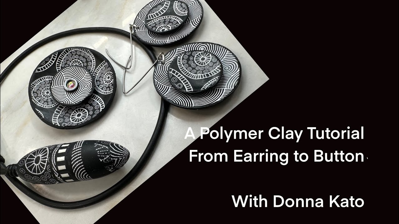 Simply Earring to Button in Polymer Clay