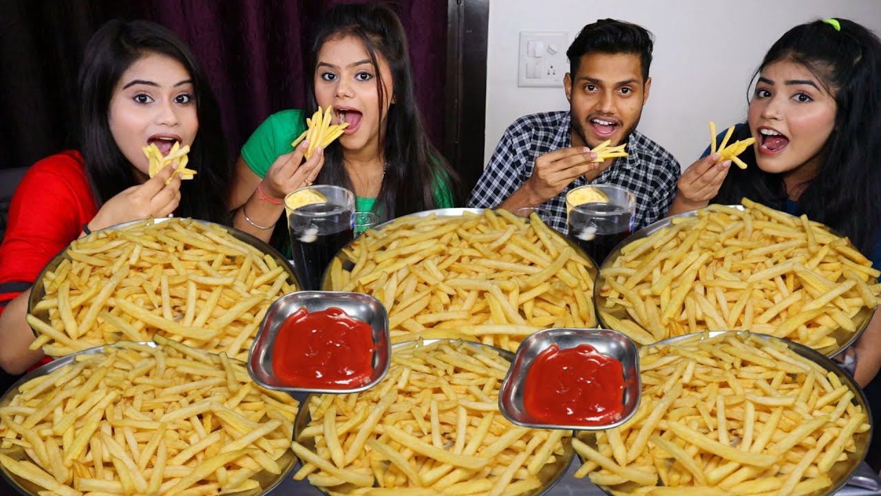 Unlimited French Fries Eating Challenge | French Fries Eating Competition | Food Challenge