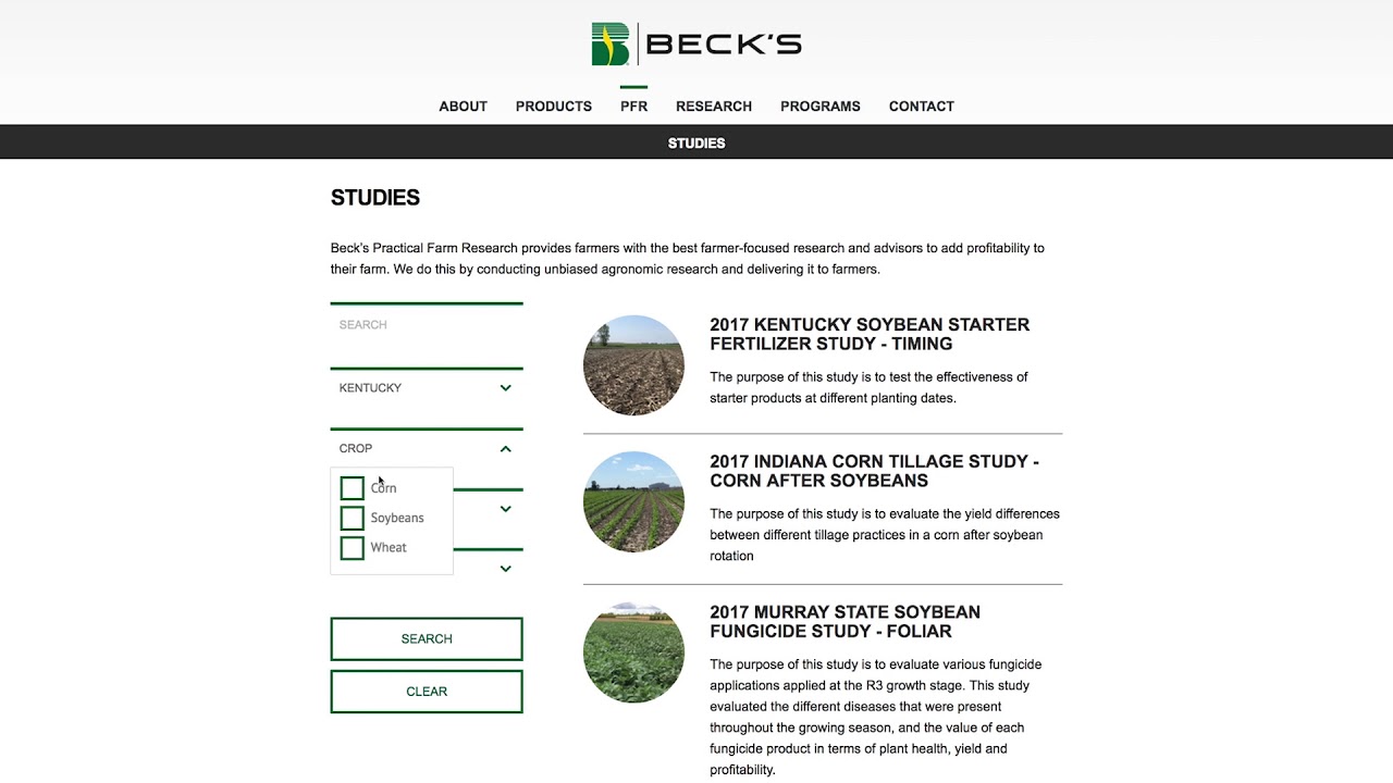 Beck's Practical Farm Research Studies | Online