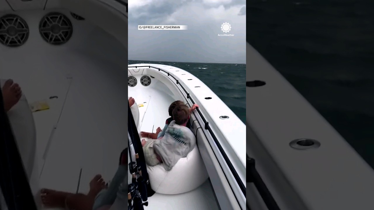 Intense Scene as Boat Outruns Storm | AccuWeather