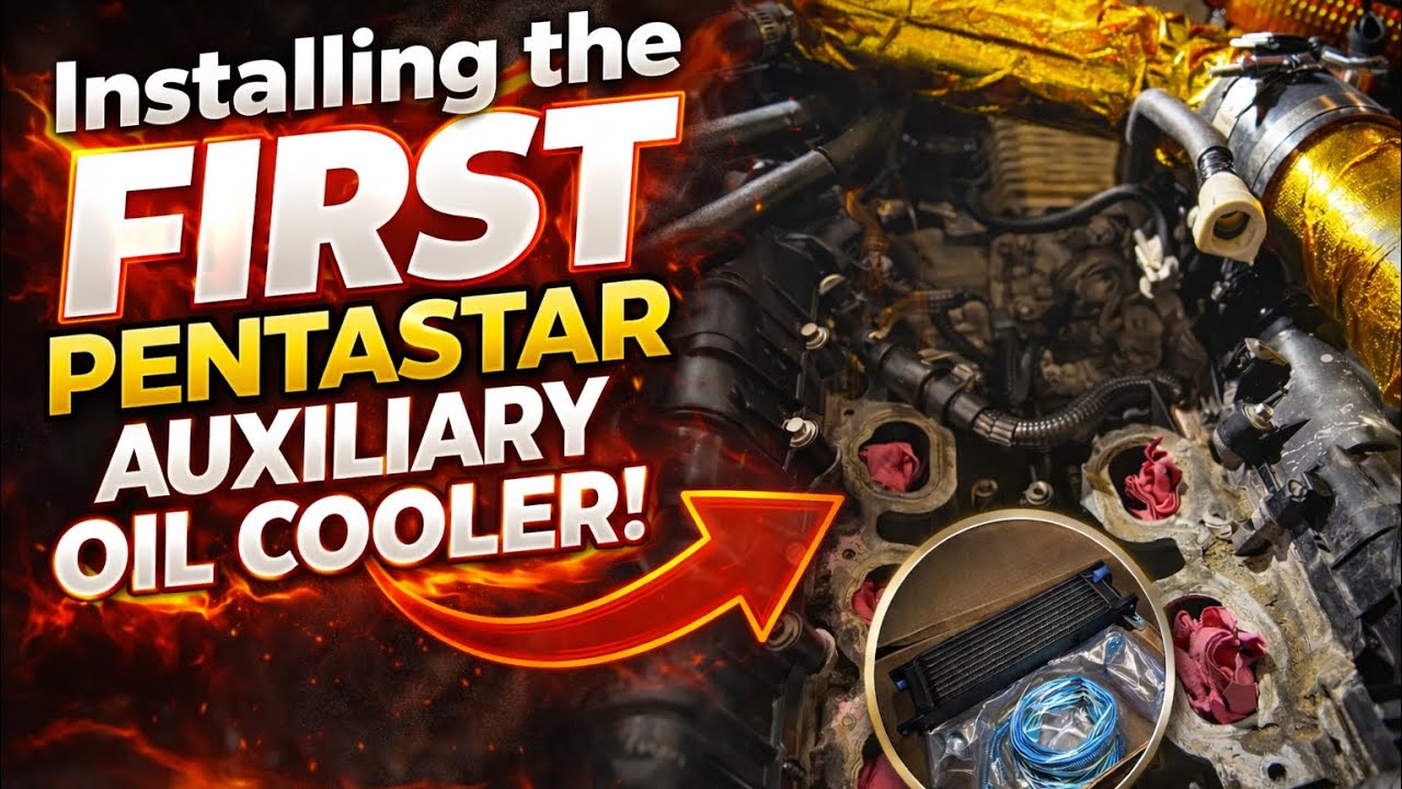Installing the first Pentastar V6 auxiliary oil cooler in the USA #installation #offroadoverland 