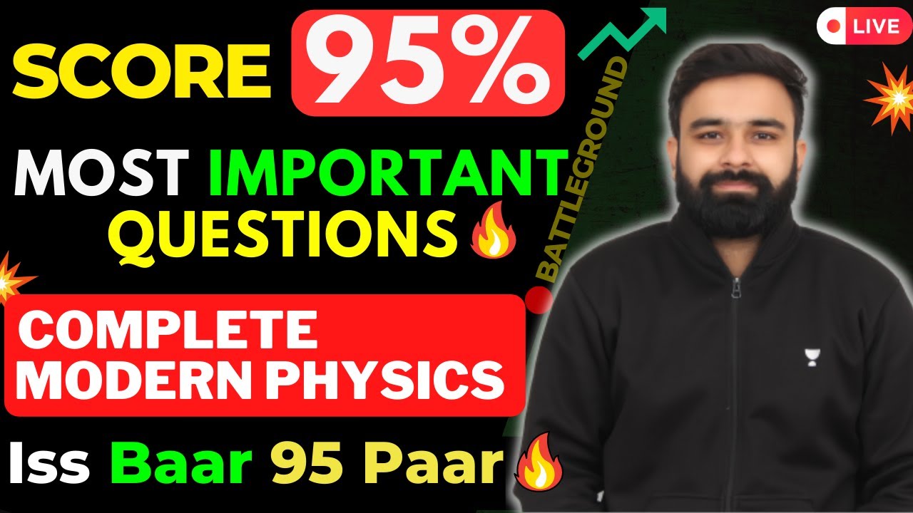 Top Most Important Questions of Modern Physics🔥😨 | Class 12 Physics | Vishal Khattar