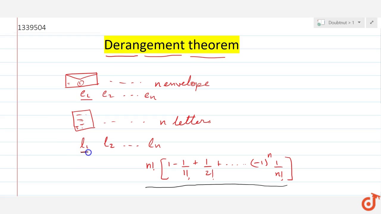 Derangement theorem
