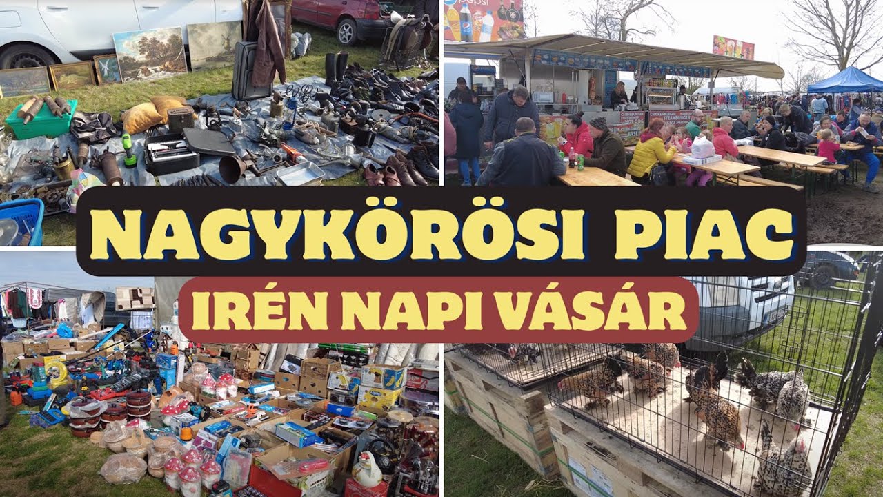Nagykörösi Állat- és Kirakodóvásár - Bolhapiac - Irén napi vásár [4k Ultra HD 60fps]
