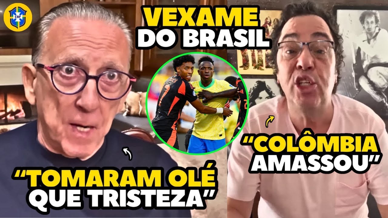GALVÃO BUENO E CASAGRANDE DETONAM SELEÇÃO BRASILEIRA APÓS EMPATAR COM A COLÔMBIA!!