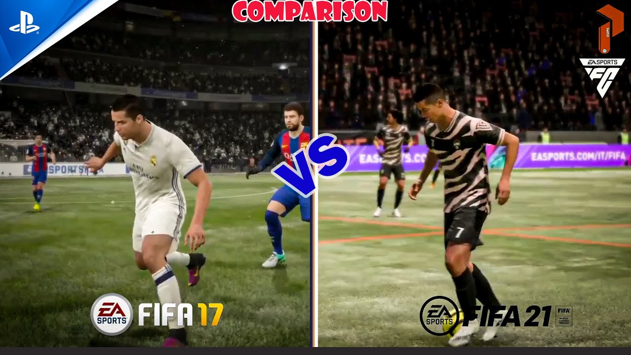 Fifa 17 vs Fifa 21 PS5 Comparison! (Gameplay, Graphics, Player Animation, and more!) #fifa #football