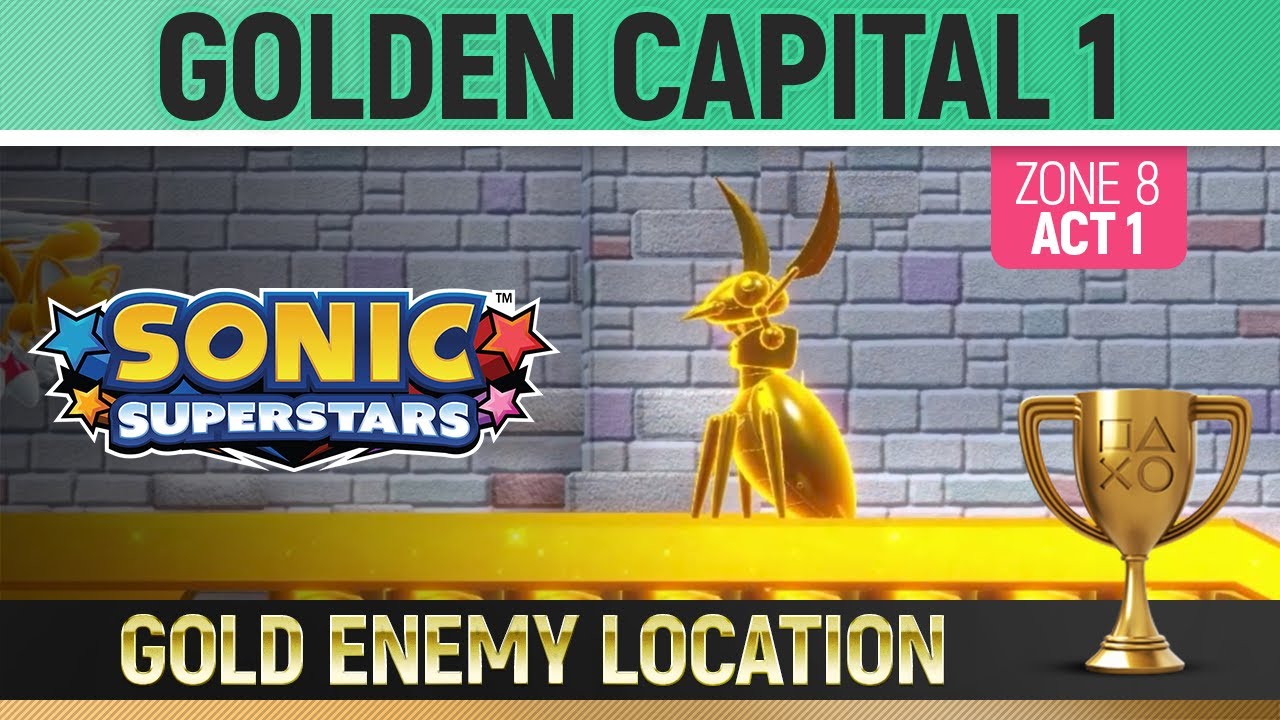 Sonic Superstars - Gold Enemy Location - Golden Capital Act 1
