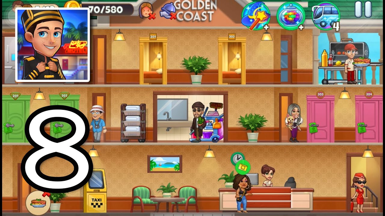 Doorman Story - Golden Coast Level 31-40 Gameplay Walkthrough Part 8 (iOS, Android)