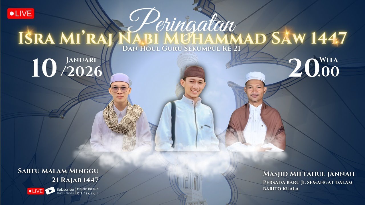 🔴[LIVE]  Undangan Isra Mi'raj Nabi Muhammad SAW 10 Januari 2026 || MAJELIS BA'BUD KHORBASYAN