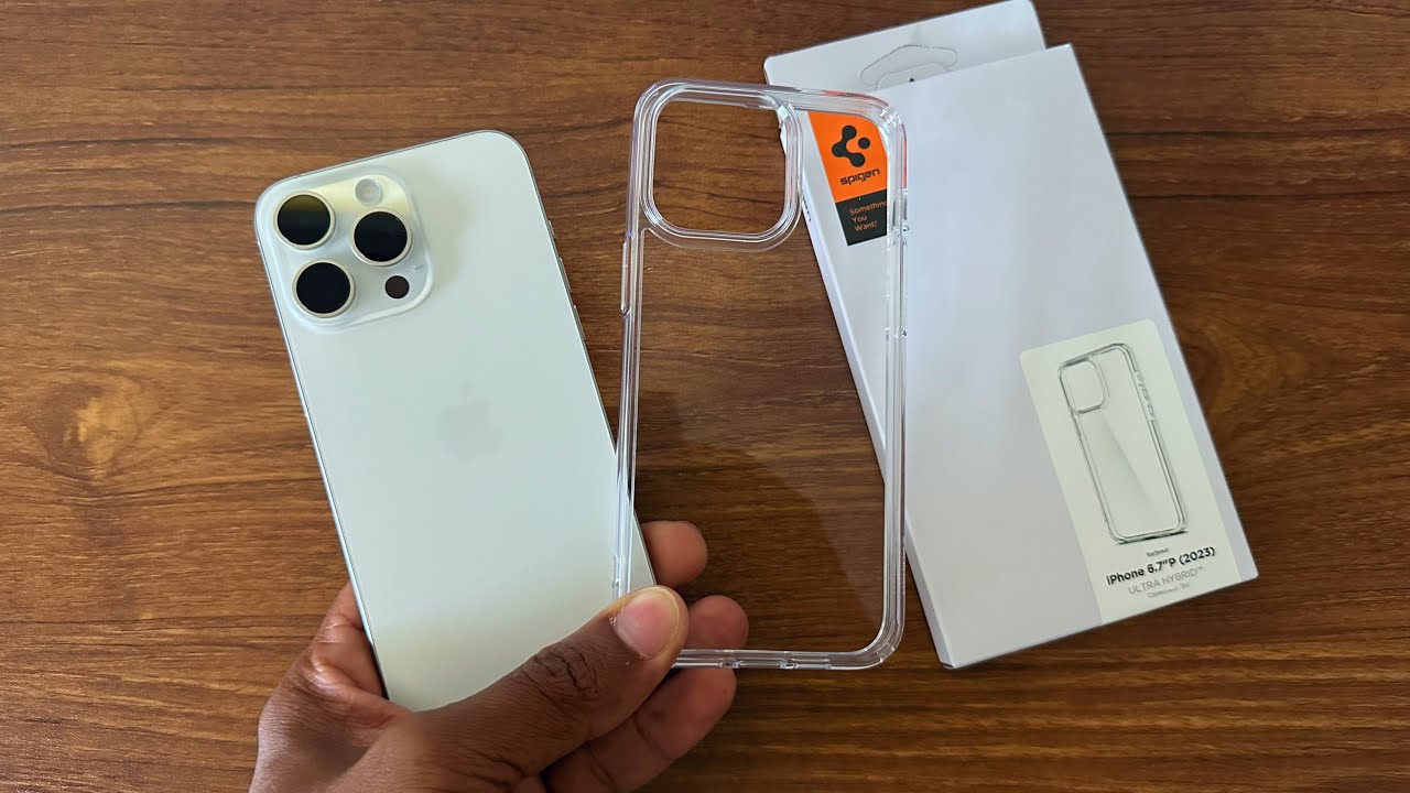 Прозрачный чехол Spigen Ultra Hybrid для iPhone 15 Pro Max