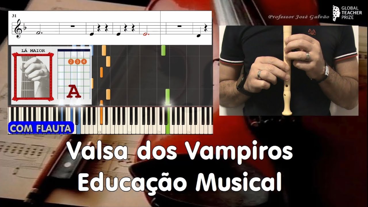 Valsa dos Vampiros - Orff e Flauta - Halloween Educação Musical José Galvão CV