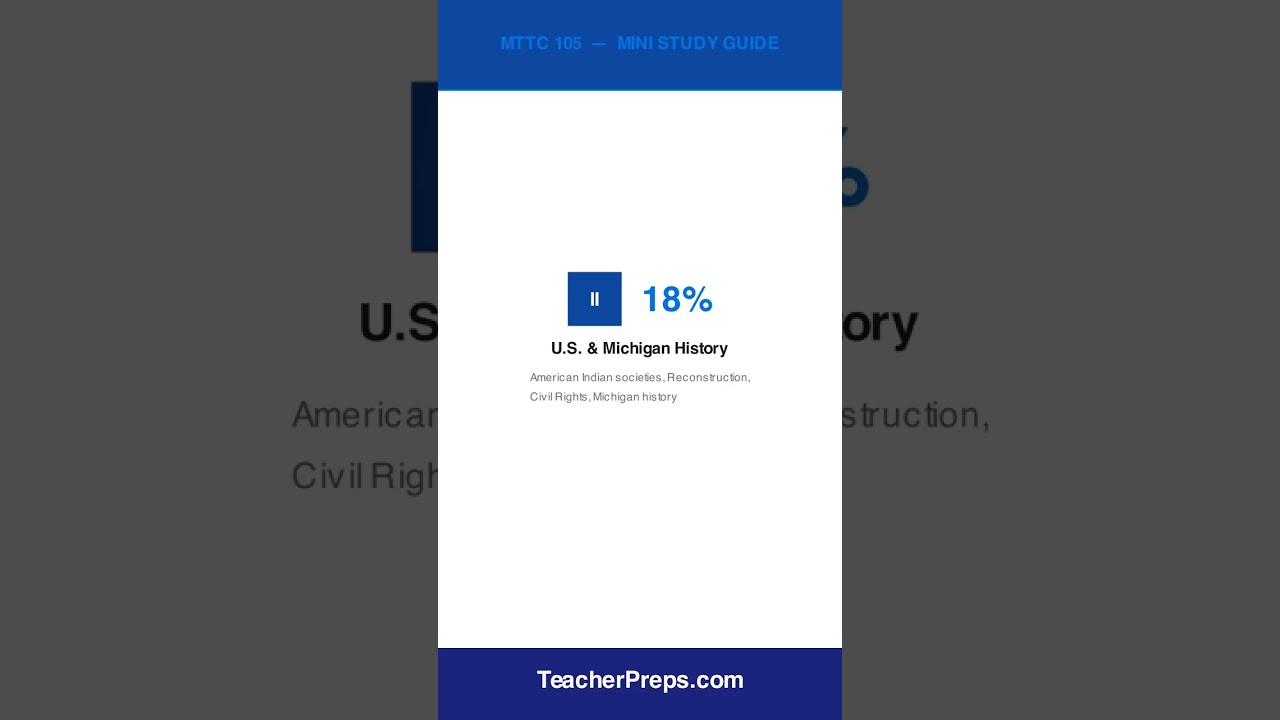 MTTC 105 Mini Study Guide | Teacher Certification | #Shorts