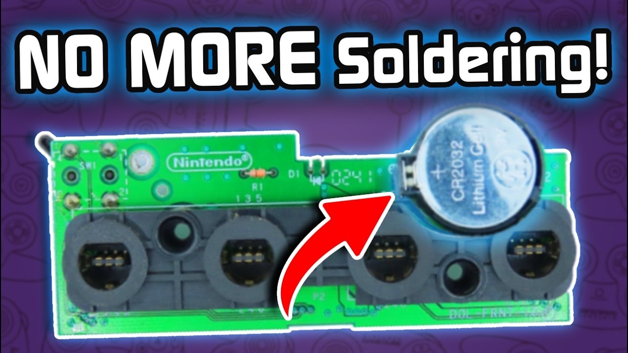 GameCube CMOS Battery Holder Mod - Solder Once, Swap Forever!