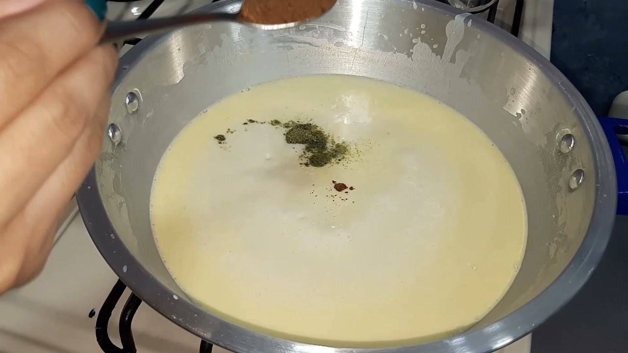 Lasaña de Pollo con salsa Bechamel echo en sarten