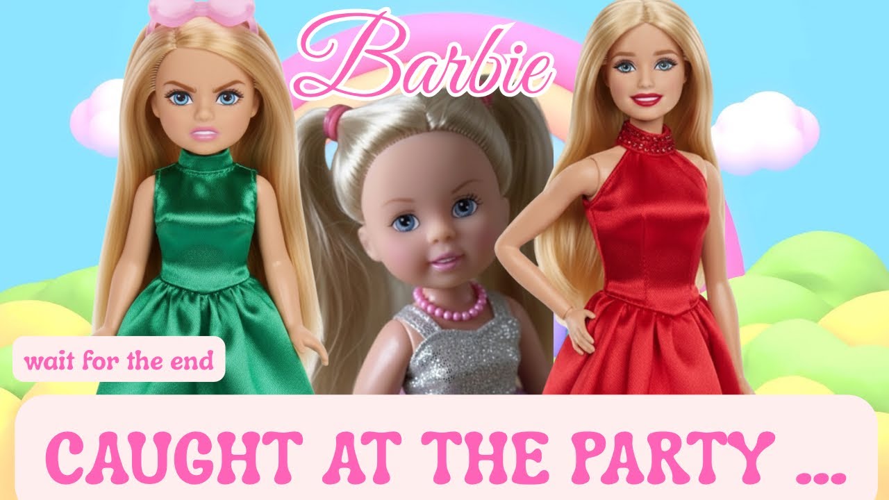 Barbie Twins vs Chelsea Necklace Fight Barbie Sisters and Twins Party Drama 