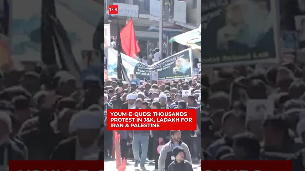 Thousands Rally In Ladakh, J&K's Budgam On Youm-e-Quds, Express Solidarity With Iran, Palestine