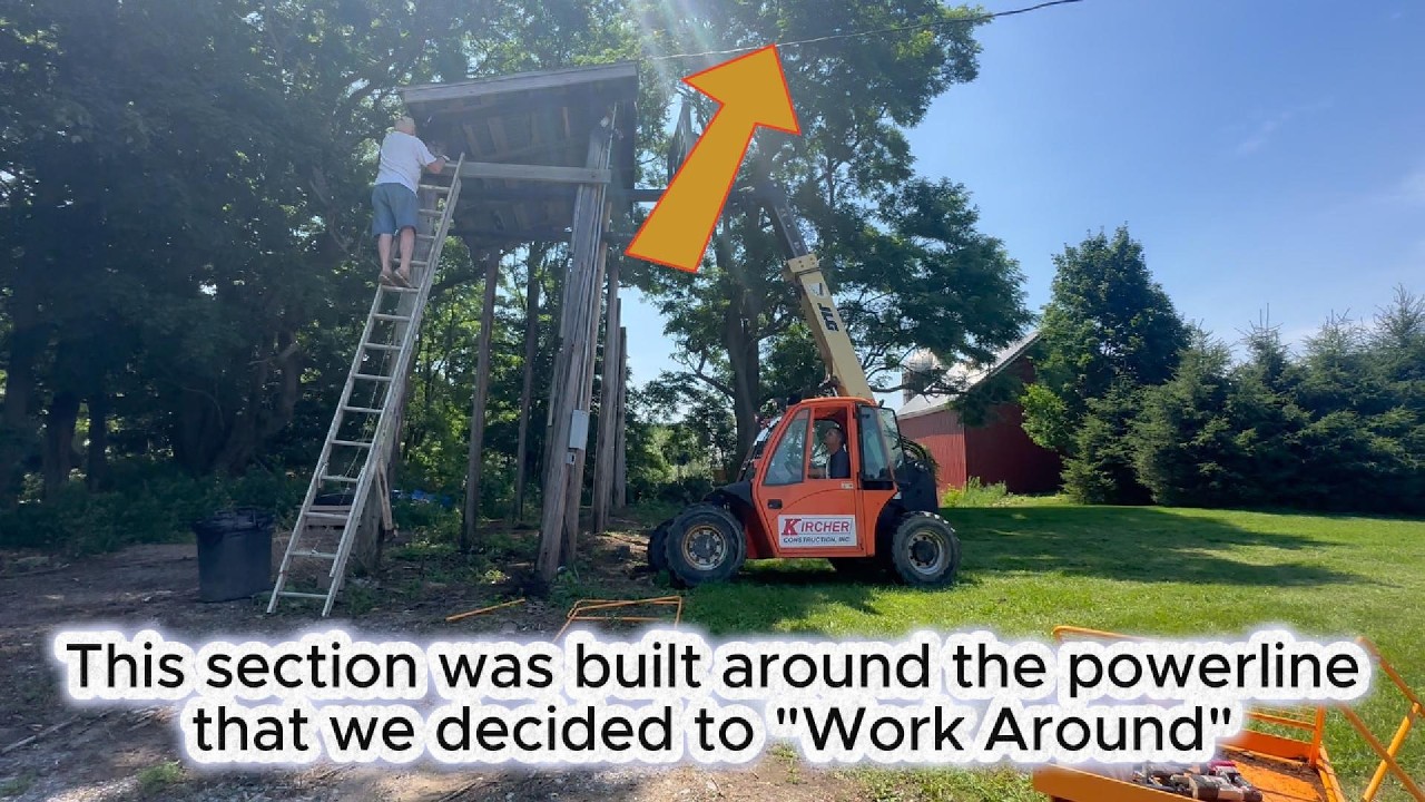 Corn Crib take down #tractor #outdoorpowerequipmentequipment #excavator #homestead #classictractor