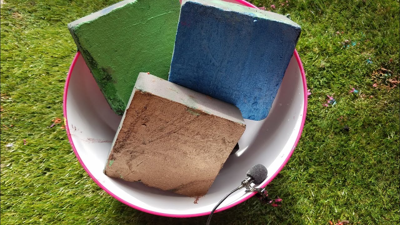 Soaked Foam With Paint Crushing