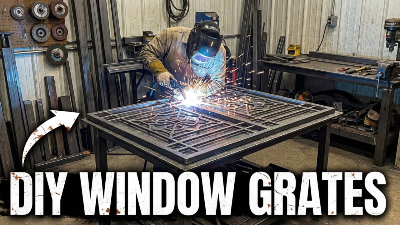 Two window grates, one from scrap one from scratch